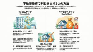 不動産投資で利益を出す2つの方法
